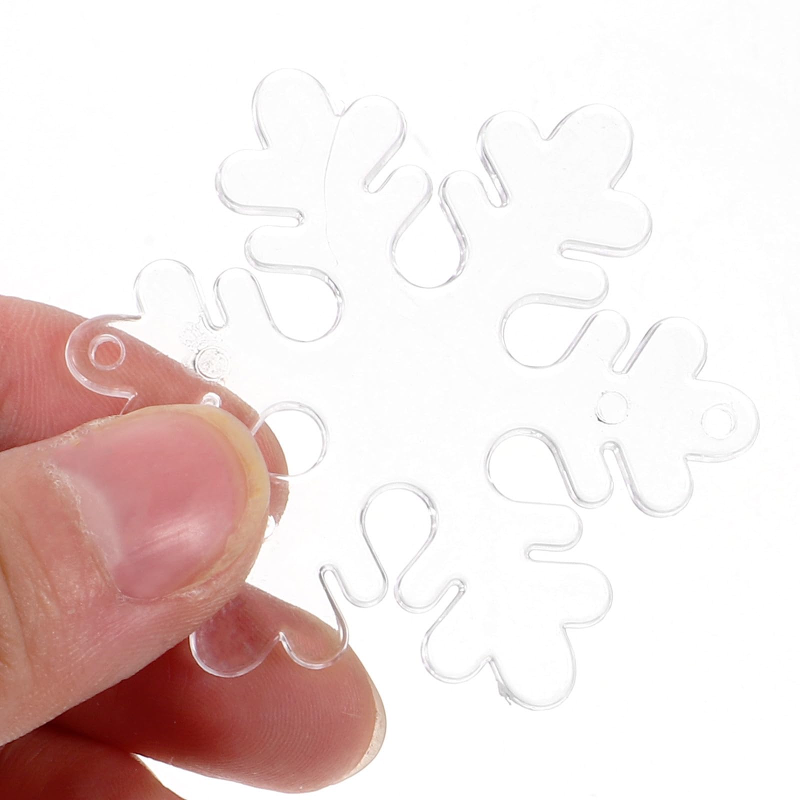 Toyvian 300 Stück Transparenter Acryl Schneeflocken Anhänger