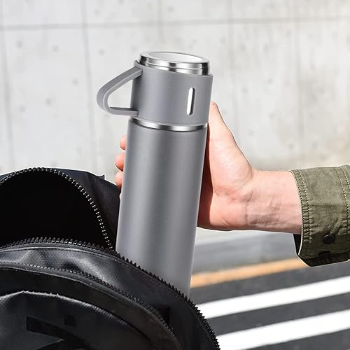 Miniatura 6 de Coffee Thermo - Botella de agua aislada al vacío de acero inoxidable, 16.9 fl oz16.9 onzas, botella aislada con taza para bebidas calientes y frías