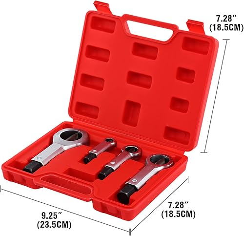 Miniatura 4 de Ambienceo - Juego de 4 herramientas extractoras de tuercas de acero inoxidable, 4 piezas, protección de 0.354 in a 1.417 in, redondeadas o dañadas,