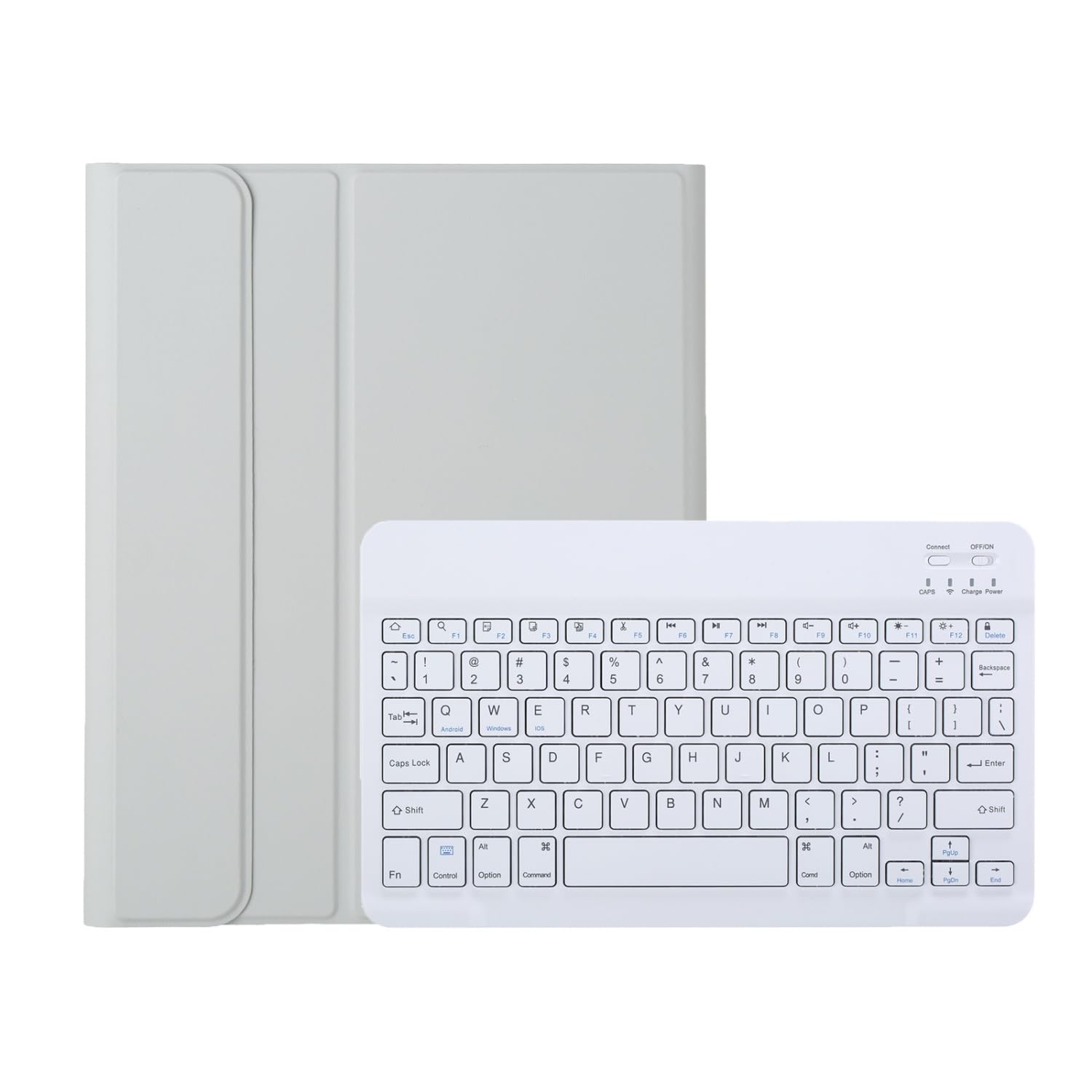 Custodia con tastiera per Samsung Galaxy Tab A11+/A9 Plus 11" Tablet Cover tastiera magnetica rimovibile QWERTY per Tab A11+,grigio