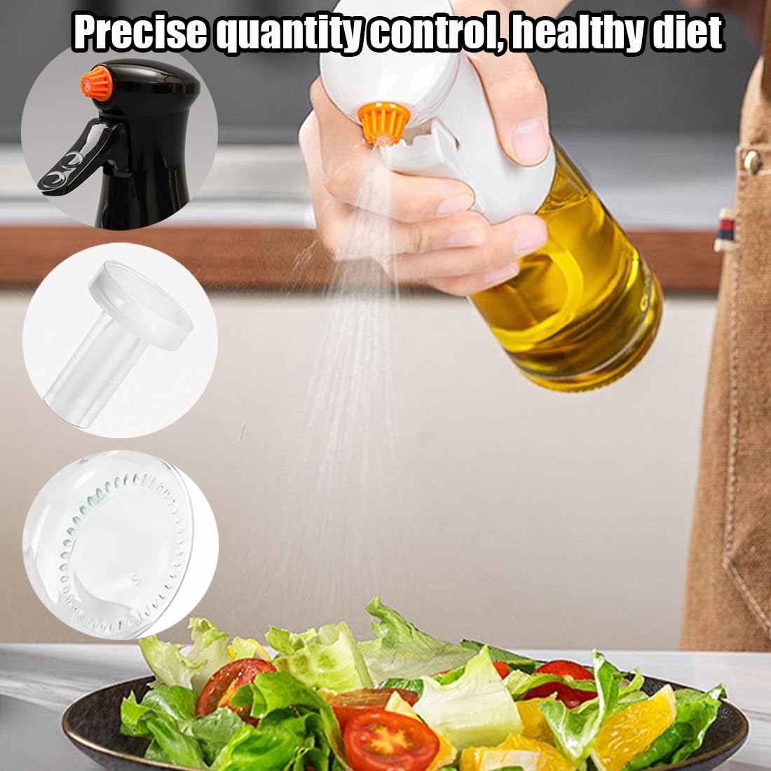 Jamle Oliver - Spray de aceite de 200 ml, pulverizador de aceitunas para cocinar, ampliamente adecuado para freidora de aire, barbacoa, hornear, ensalada (2 unidades-B)
