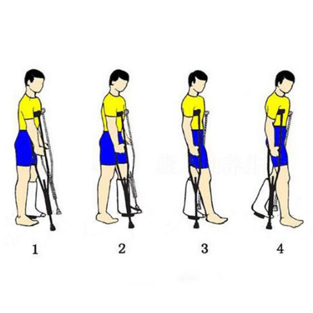 Muletas para adultos Muletas axilares Muletas de aleación de aluminio Bastón para caminar debajo del brazo Ajustable Adultos y niños Ancianos Fractura Muletas dobles engrosadas Ideal para viajar