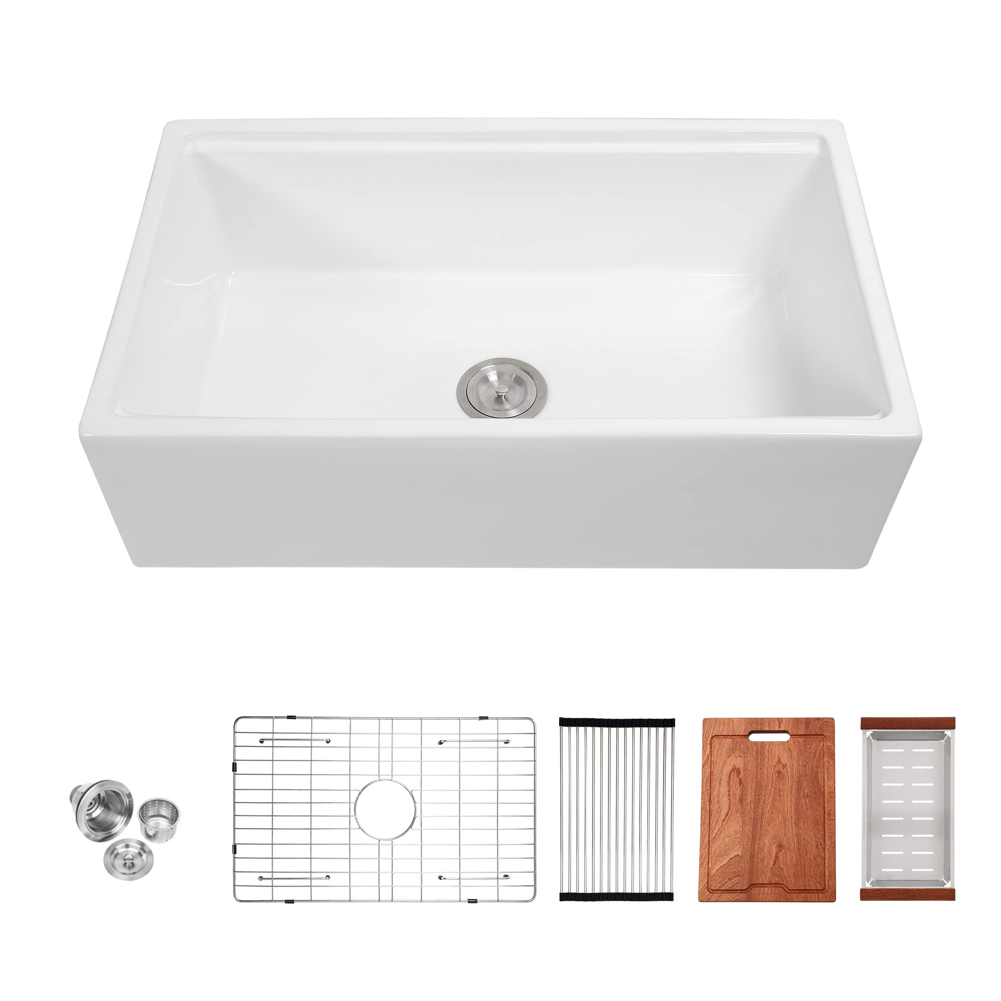 Buy Workstation White Farmhouse Sink Lordear 33 inch Farmhouse
