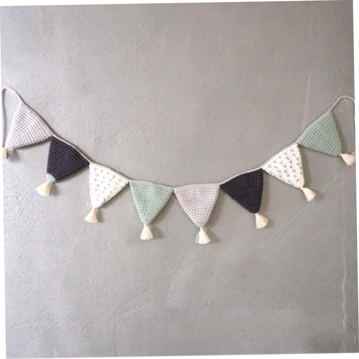 TOYANDONA 3 Piezas De Decoración De Guardería Banderines Triangulares Guirnaldas De Banderines Pancarta Colgante para Fiesta Banderines De Algodón De San Valentín Banderines De