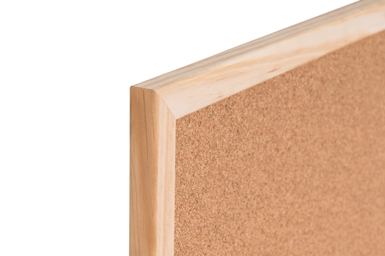 Bi-Joy Tableau d'Affichage en Liège Double Face, avec cadre en bois, punaises inclus (80 x 60 cm)