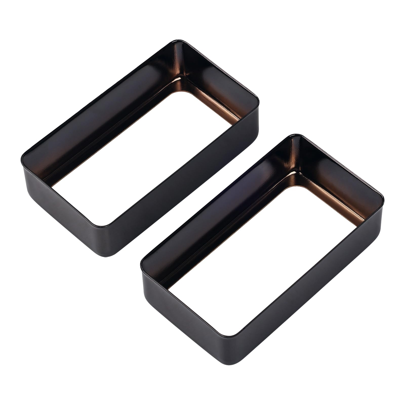 Banworks Open Brass Humbucker Pickup Covers O-Shaped Humbucker Frame Ring for Electric Guitar Pack of 2 JT/SYQG-08 Black - Image 4