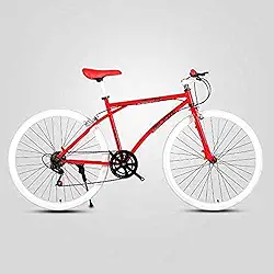 Bicicleta De Estrada Masculina E Feminina, Bicicletas De Estrada Para Adultos Com Estrutura De Aço Carbono De 24 Velocidades E 26 Polegadas, Corrida De Ciclismo Com Freio A Disco Duplo, Bicicleta