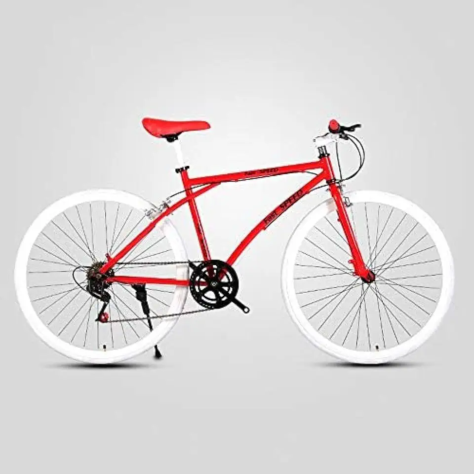 Bicicleta De Estrada Masculina E Feminina, Bicicletas De Estrada Para Adultos Com Estrutura De Aço Carbono De 24 Velocidades E 26 Polegadas, Corrida De Ciclismo Com Freio A Disco Duplo, Bicicleta