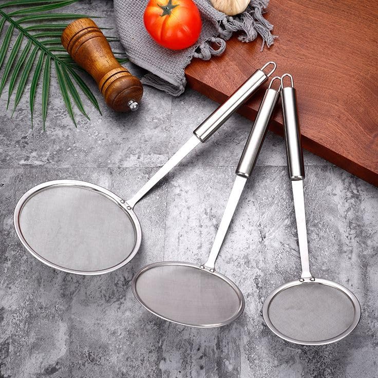 Buy Ajay's Shoppe Stainless Steel Frying Zara Set – Oil Strainer