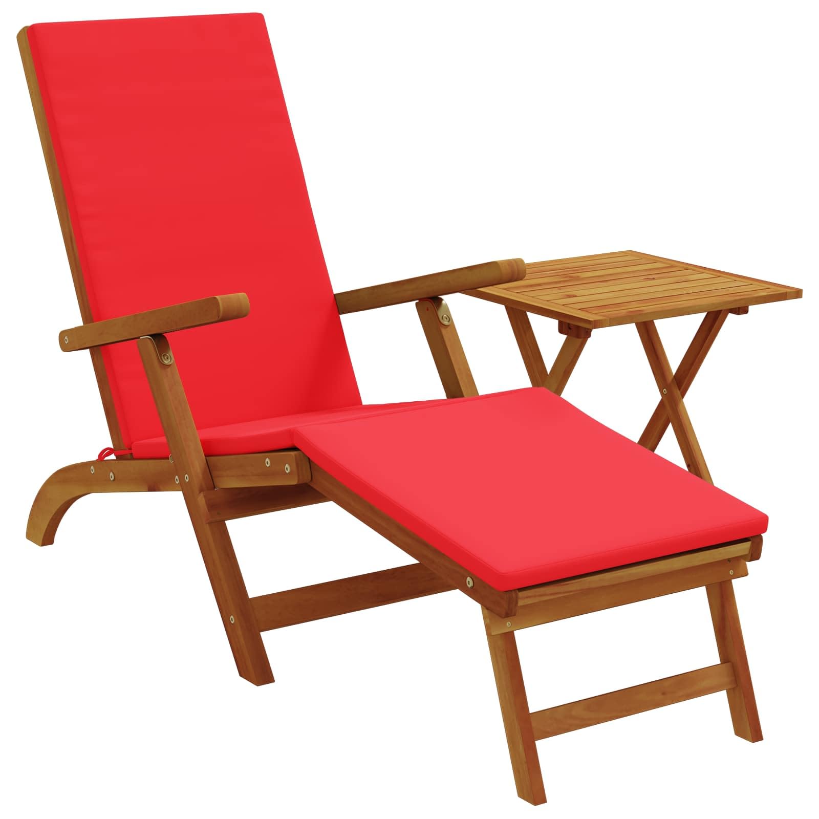 Liegestuhl zum Verstellen und Klappen 2 pcs Sonnenliege Klappliege Gartenliege Campingliege Relaxliege Strandliege für Garten Pool Terrasse Rot