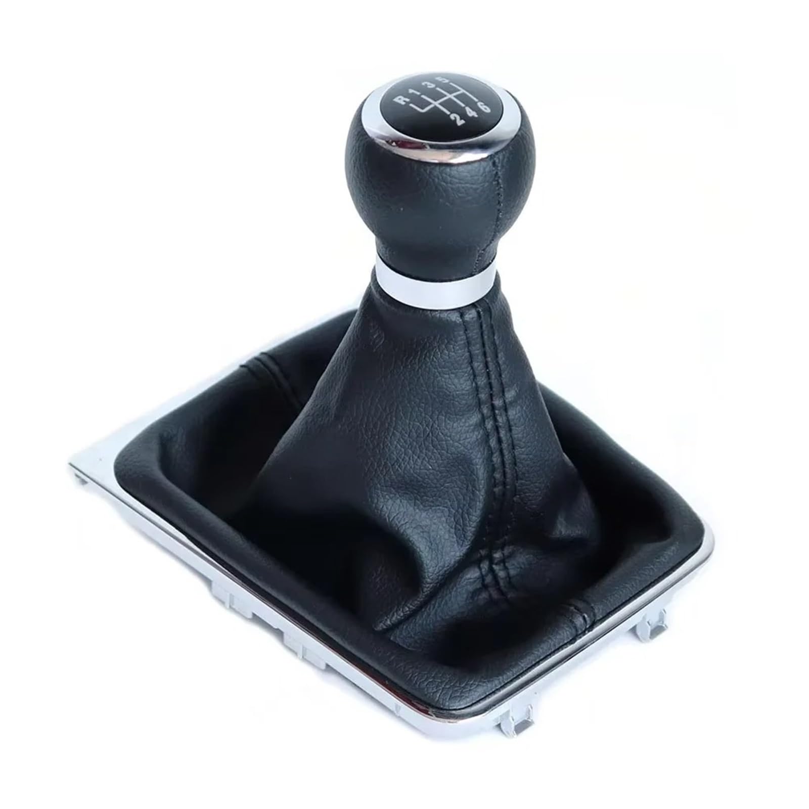 DUFWEHR Shifter Knob for VW for Passat B7 2011-2015 5/6 Speed ​​Leather Gear Stick Lever Shift Knob with PU Leather Boot