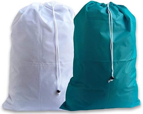 Miniatura 7 de eco2go Bolsa de lavandería extra grande y resistente, color blanco, (2 unidades) (3045JN2-WHT)