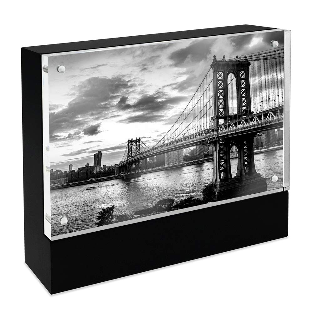 Amazon.com - Isaac Jacobs 5x7 Black Wood Block Acrylic Magnetic