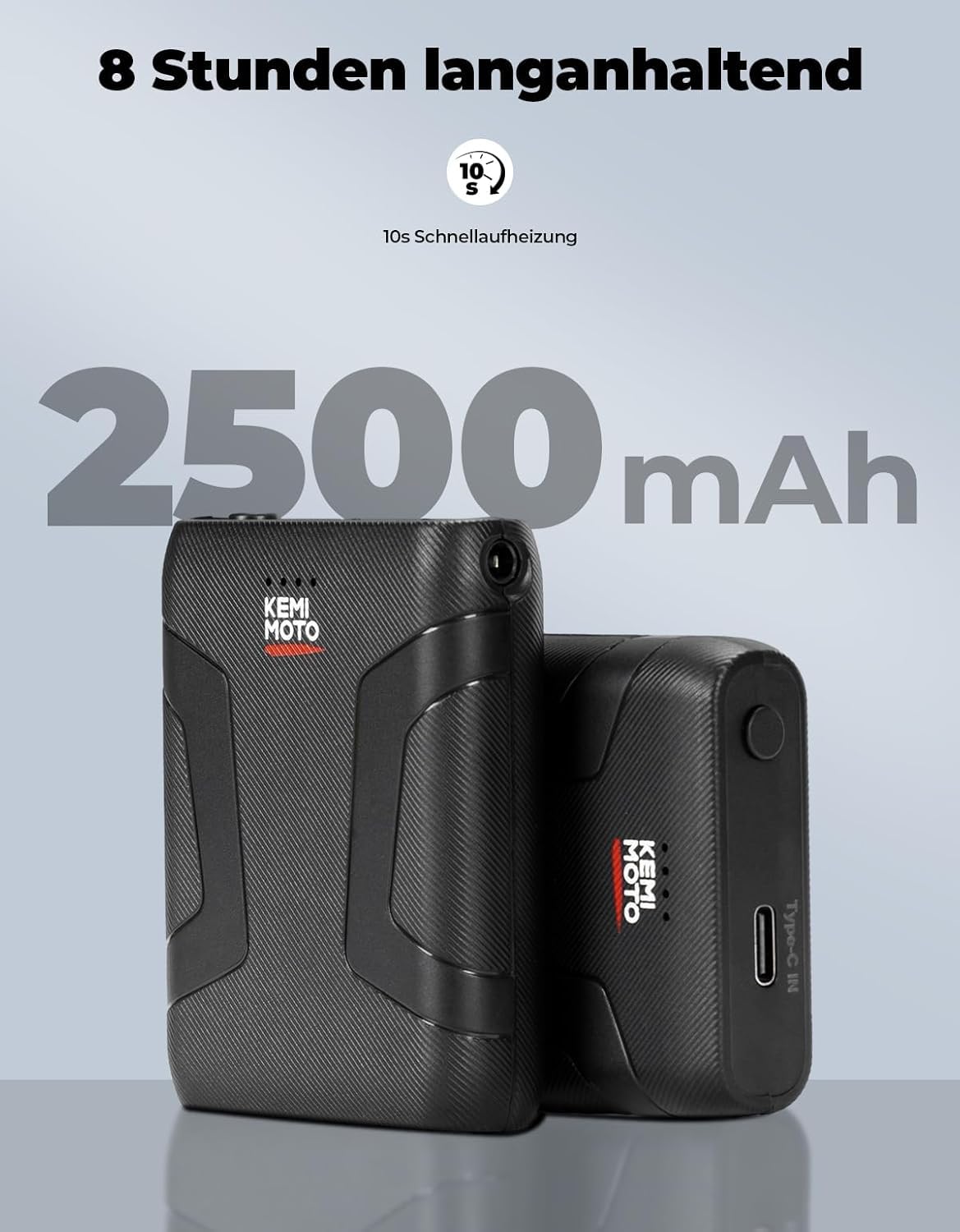 KEMIMOTO Beheizbare Handschuhe für -20°C~ -5°C, Beheizte Handschuhe Motorrad mit 3000mAh Akku, Beheizte Winter Motorradhandschuhe für Herren und Damen, Ideal für Skifahren,Outdoor-Aktivitäten