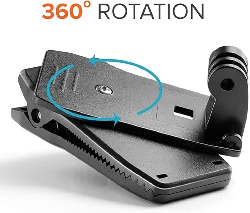 Miniatura 7 de MiPremium Mochila Correa Clip Mount para GoPro Hero 13 12 11 10 9 8 7 6 5 4 3+ Sesión Negro Plata XIAOYI 4K SJCAM Yi Cámara de Acción Deportiva
