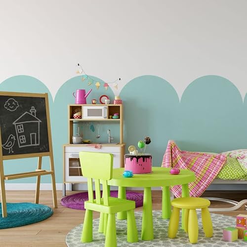 Oversize Scallop Border Stencil - Nursery, Kids Room Wall Decor,