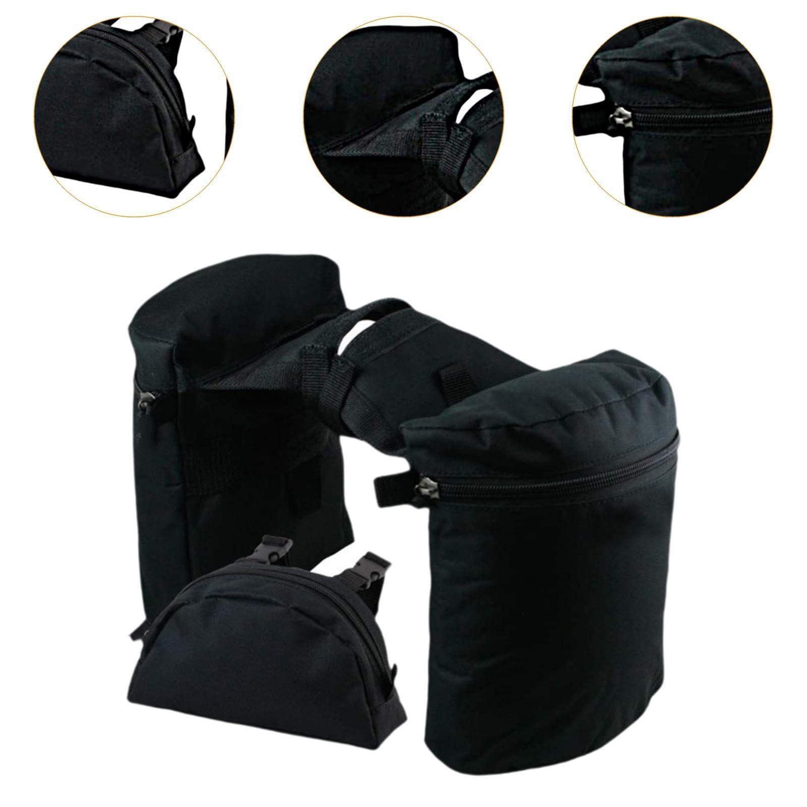 Yiju Portable Saddle Horn Bags Set for Long Distance Riding and Outdoor Use, Black