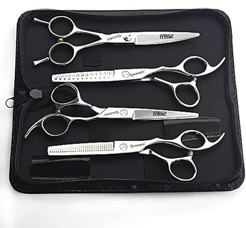 Miniatura 1 de Tijeras de pelo de peluquero, Axemoore profesional corte de pelo tijeras de cortetijeras set- 6", hechas de acero inoxidable japonés, especialmente