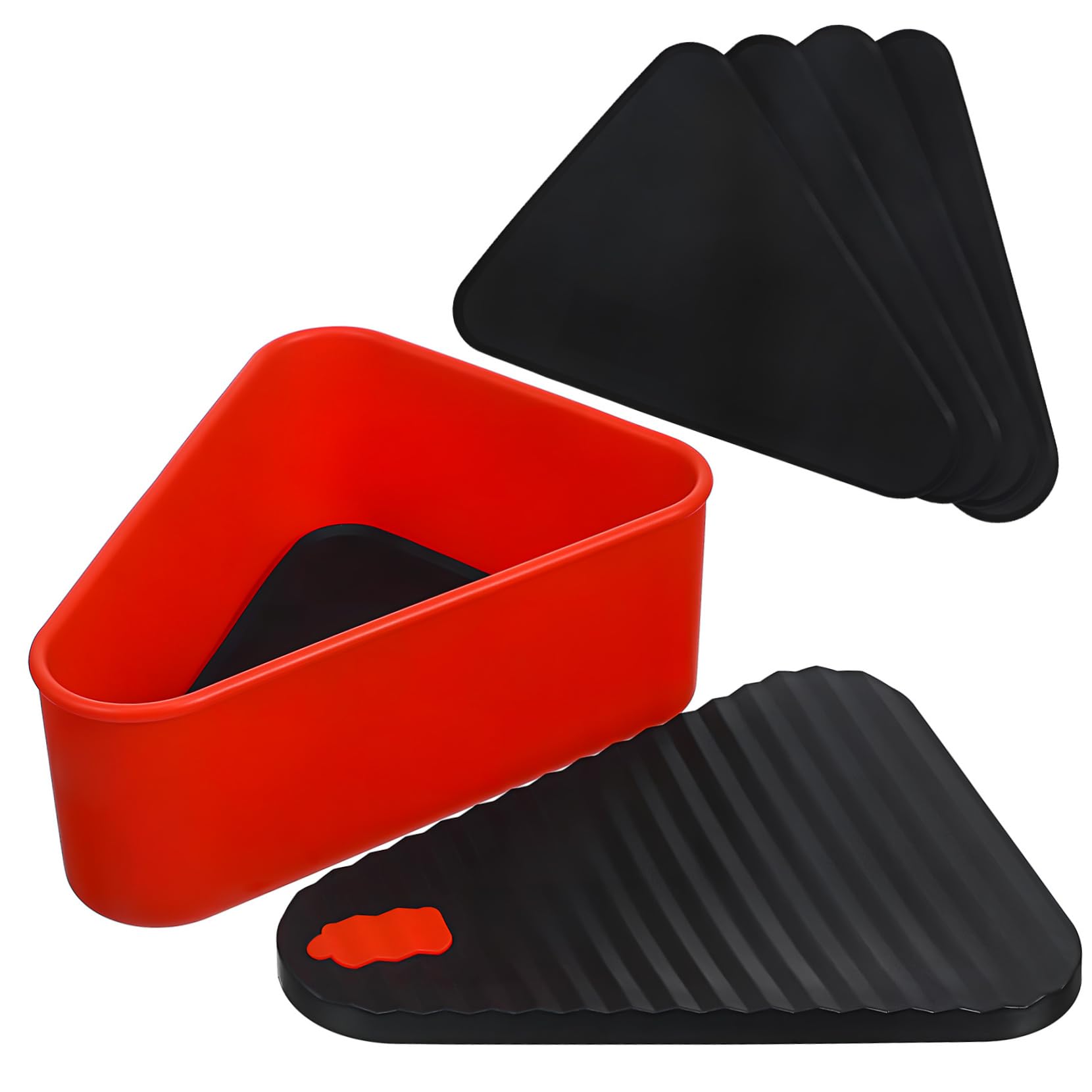 COLLBATH Triangle Pizza Carrier Pizza Holder Leftovers Reusable Storage Freezer Organizer Food Storage Container Set