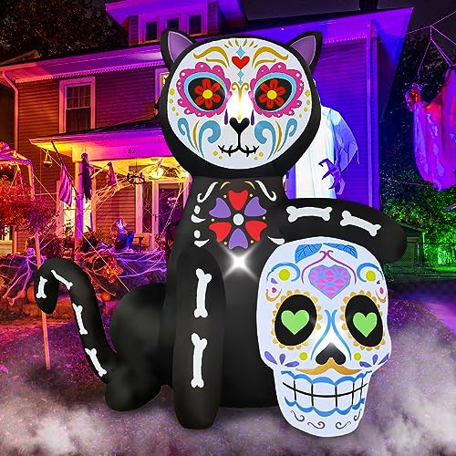 Aufblasbare schwarze Halloween-Katze, 1,5 m