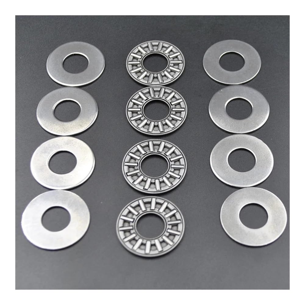100 set 1024 +2AS cuscinetti a rulli di spinta piani 1024 10x24x4mm 100 pezzi cuscinetto a rulli di spinta assiale con rondelle