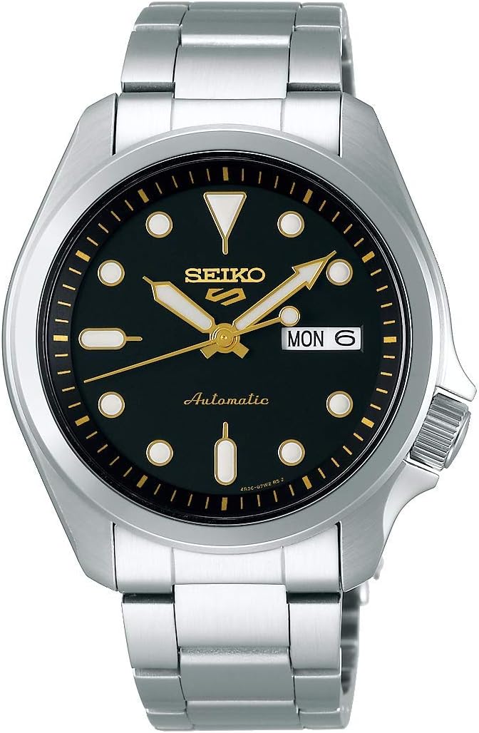 Seiko 5 Sports SRPE57K1 Men's Automatic Mechanical Wristwatch, Limited Distribution Model, Black, Bracelet Type, Sporty Casual