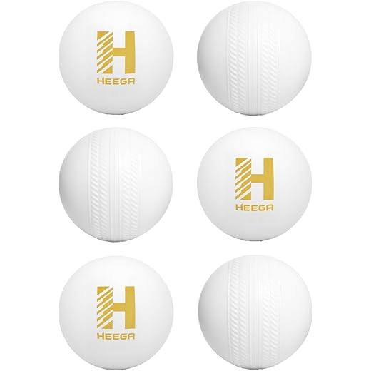 Heega Plastic Cricket Ball White Pack of 6