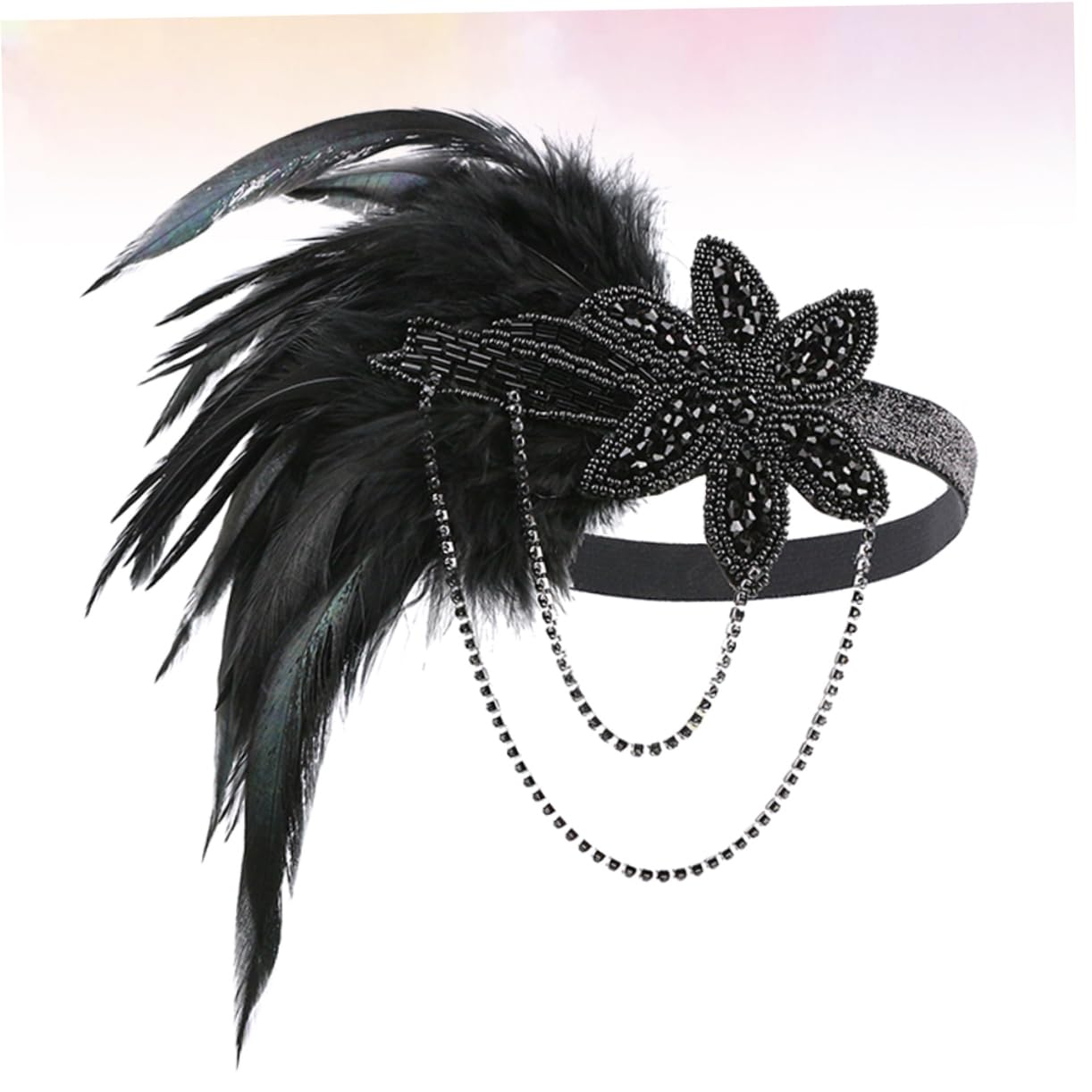 MAGICLULU 3 Pz Da Donna Per Turbante Accessori Per Flapper Accessori Per Costumi Anni '20 Fascinatori Di Da Donna Cerchietto Di Catena Di Nappe Nozze Mancare