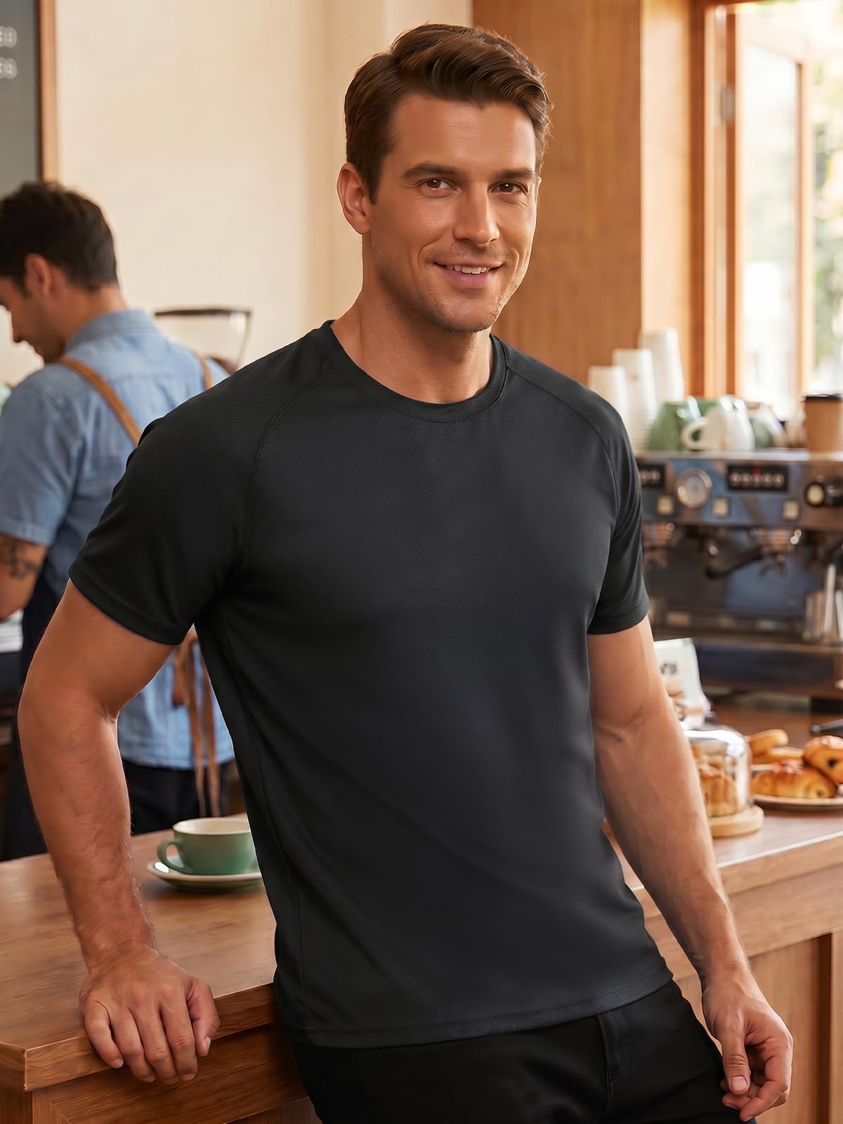 3er Pack Sport Tshirts Funktionsshirt Herren Sportshirt Herren Kurzarm Schnelltrocknend Atmungsaktive Trainingsshirt Men Gym Shirt