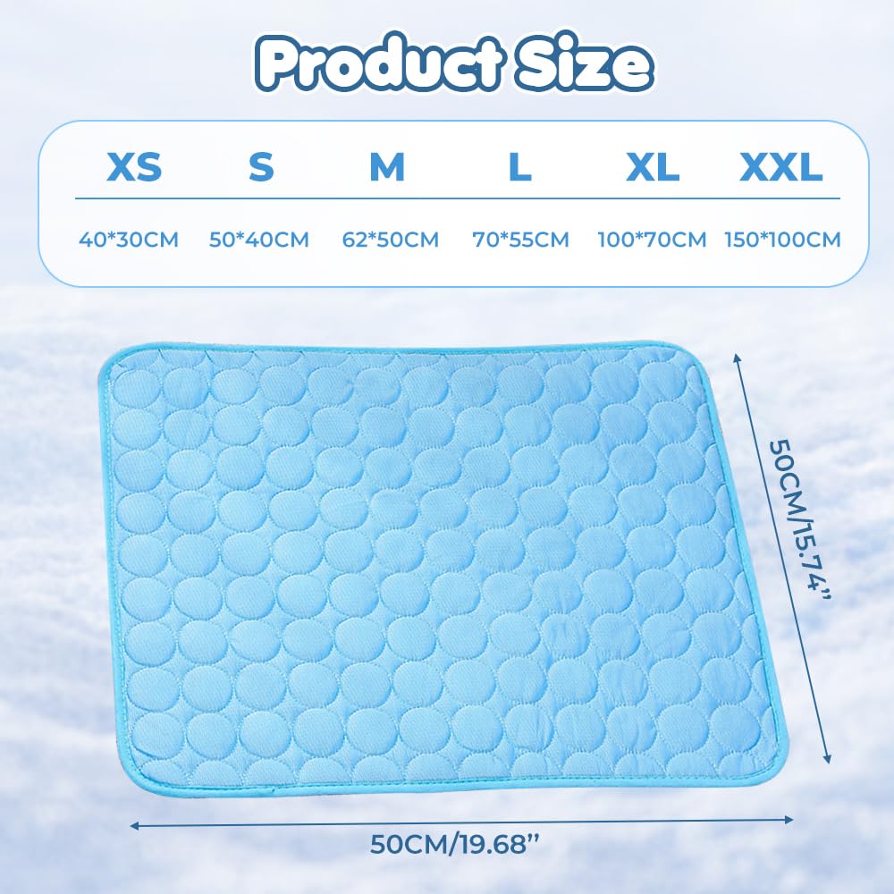 Generisch Kühlbett für Hunde, 2025 Neu Die Innovative Kühlmatte Für Hunde, Selbstkühlende Hundematte Dog Cooling Mat Pad Kühlmatte Katze Eiskühler (Dunkelblau, XL)