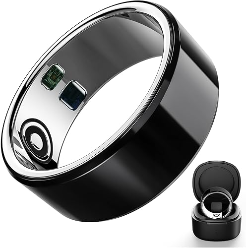 Smart Ring Health Tracker para mujeres y hombres, registra continuamente la calidad del sueño, frecuencia cardíaca, temperatura, oxígeno en sangre y