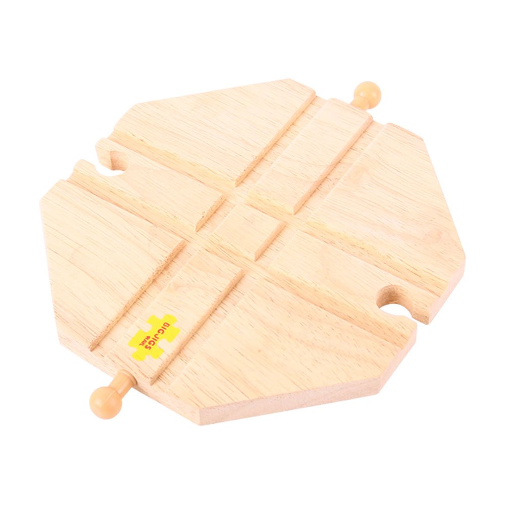 Bigjigs Rail Wooden 4 Way Crossing Plate - Other Major Wood Rail Brands are Compatible