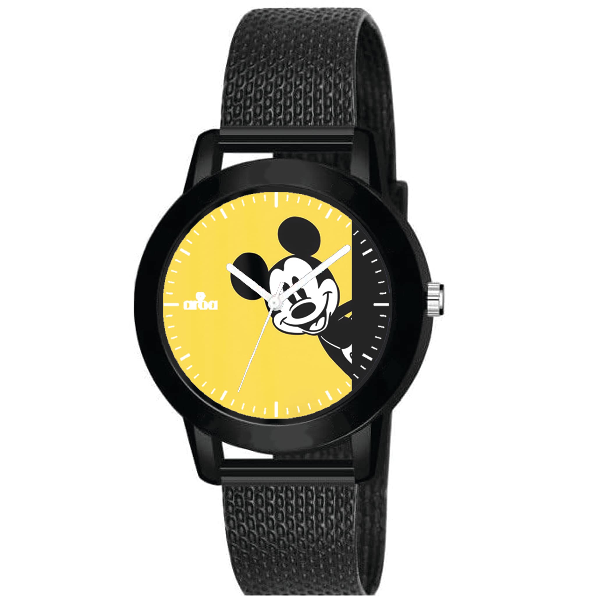 AROA Watch New Watch for Mickey Mouse 329 Kids Black Metal Type Rubber Analog Watch Yellow Dial for Kids Stylish Watch for Boys (B0C2QKGJSL) Amazon Price History, Amazon Price Tracker