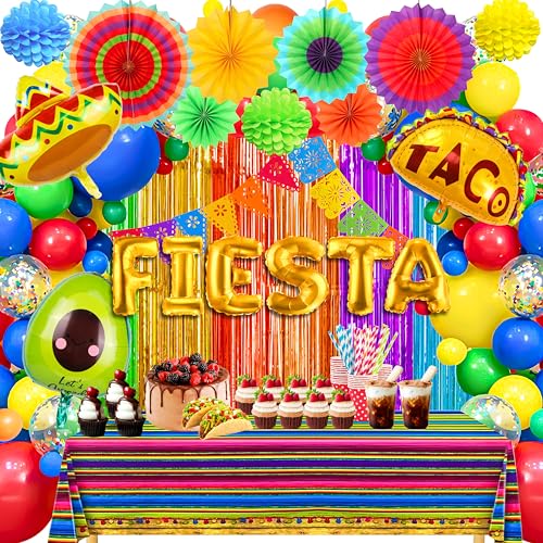 Fiesta Party Decorations Mexican Themed Party Decorations Fiesta Balloon Garland