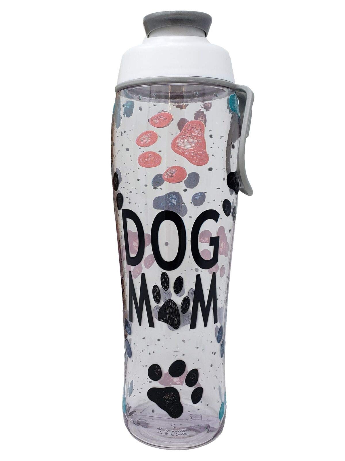50 Strong Dog Mom Water Bottle - 30 oz. BPA Free W/Flip Top Cap for Dog Lovers, Moms, Friend, Christmas, Birthday, Thank You, Pet Care, Dog Lady - Gifts for Girls Who Love Dogs 30 oz. white