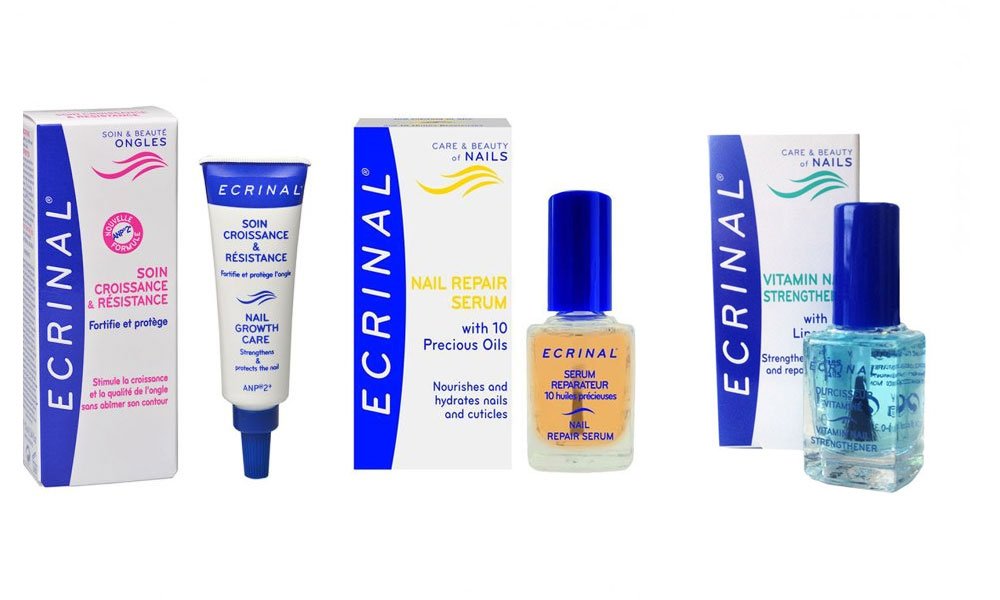 Bundle of 3 items: Ecrinal Nail Serum 10 ml, Nail Strengthener 10 ml, and Nail Cream 10 ml by Ecrinal