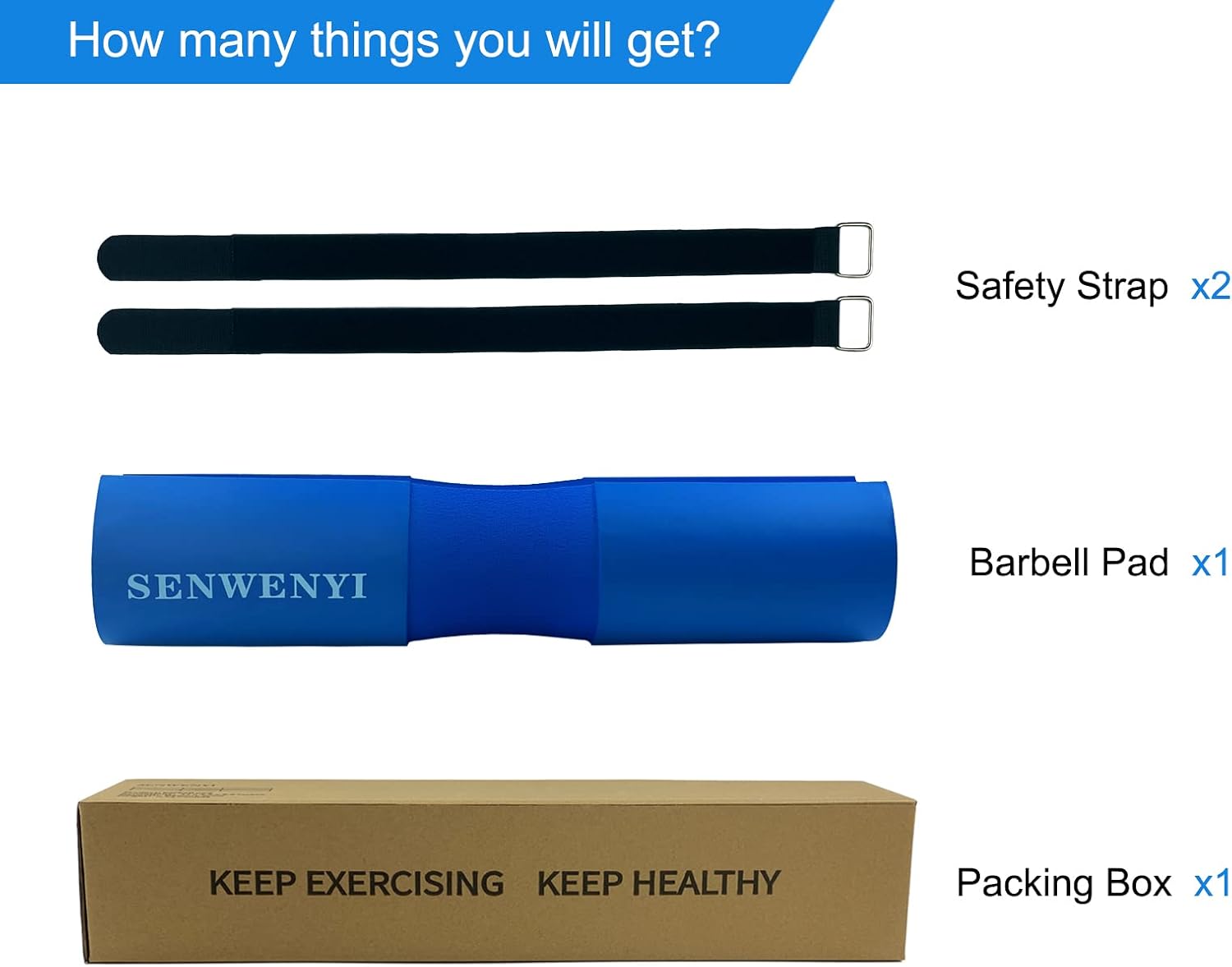SENWENYI Upgraded Squat Pad barbell pad for hip thrust, Lunges, and Hip Thrusts bar pad - Foam Sponge Pad - Provides Relief to Neck and Shoulders While Training