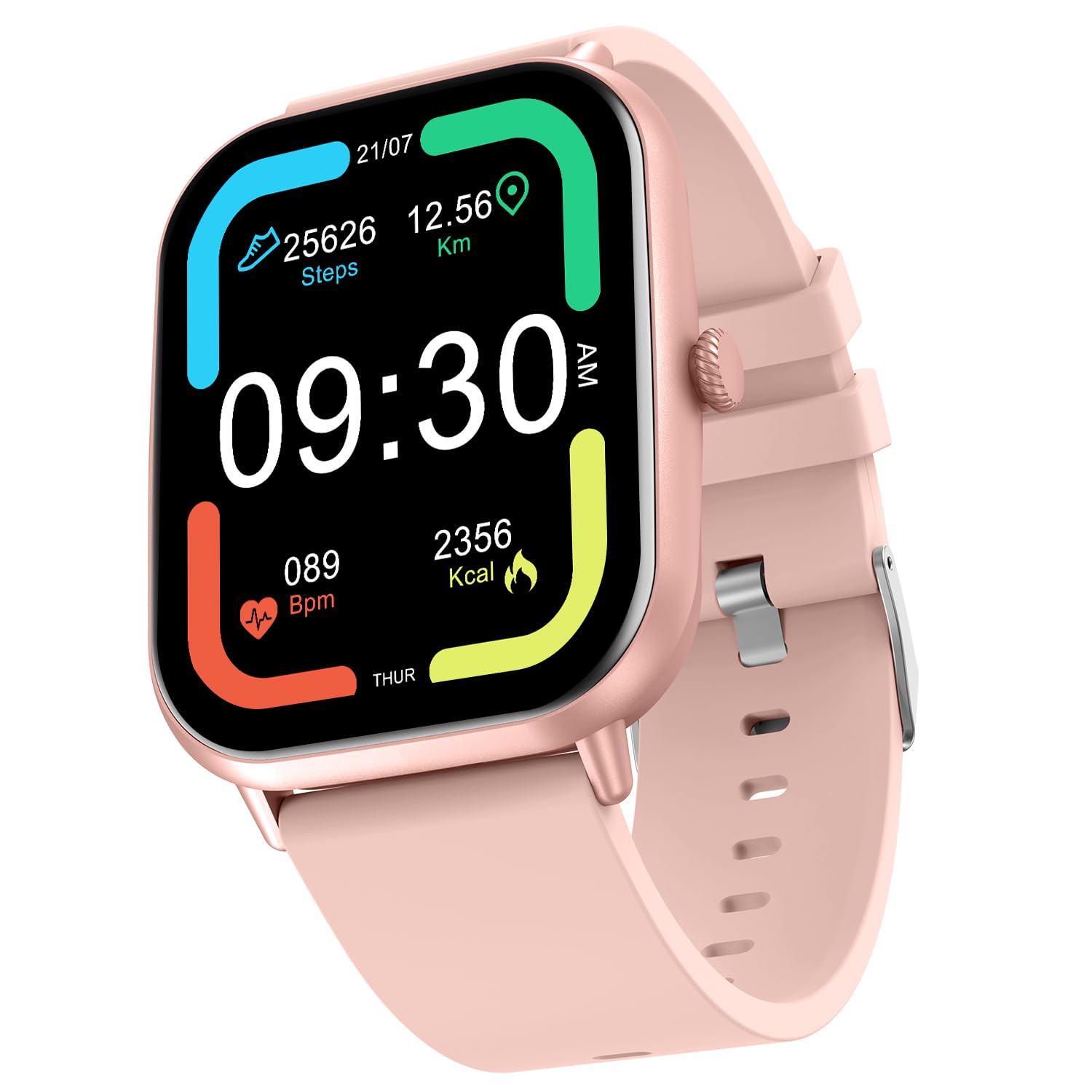 Fire-Boltt Newly Launched Ninja Call Pro Max 2.01” Display Smart Watch, Bluetooth Calling, 120+ Sports Modes, Health Suite, Voice Assistance (Pink)