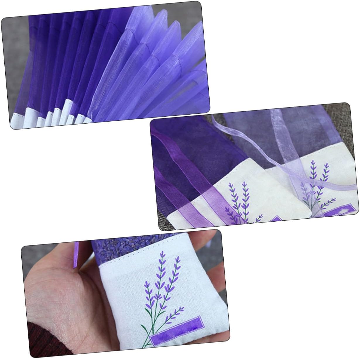 Toyvian Lavender Sachet Bags 15pcs Deep Purple Portable Dried Lavender Bags Fragrance Sachets for Closet Home Car Air Freshener