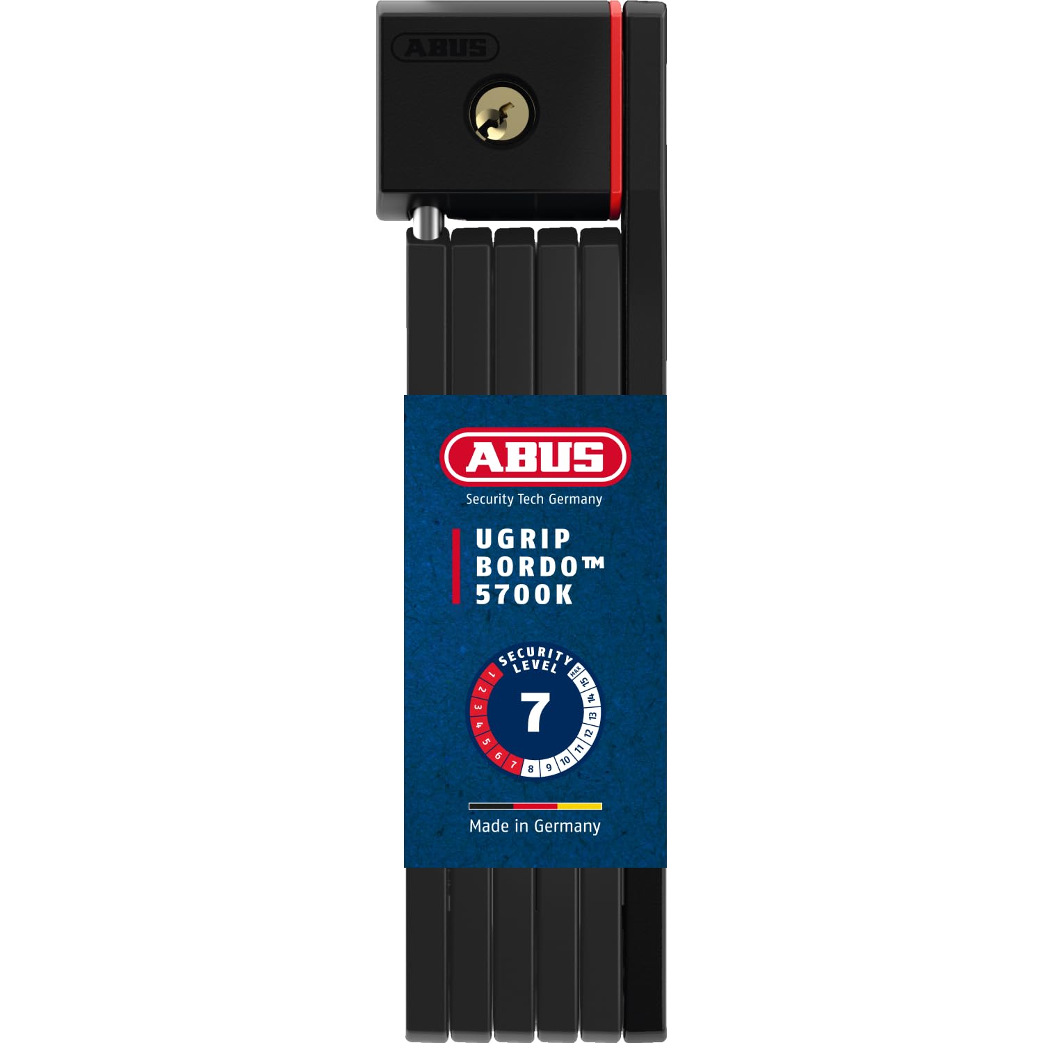 ABUS Bordo uGrip 5700K SH folding lock with bracket - Bicycle lock with 5 mm thick bars - security level 7