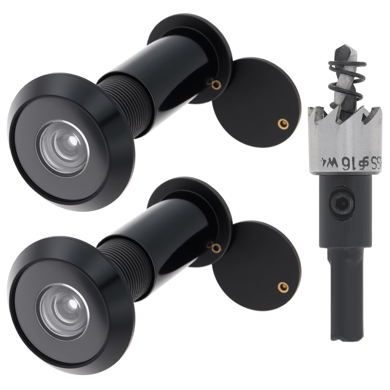HOJLKLD Door Viewer Peephole, 2 Pack 200 Degree Sold Brass Peep