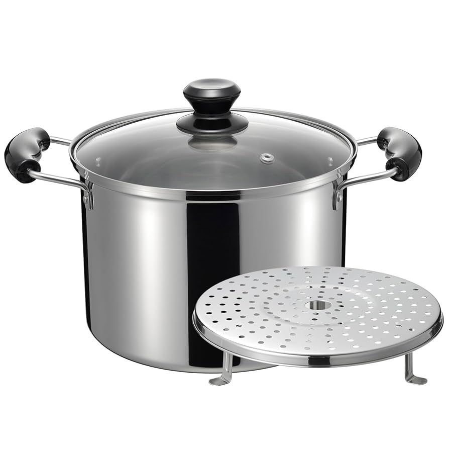 Amazon｜和平フレイズ ステンレス 両手鍋 蒸し器 兼用鍋 22cm