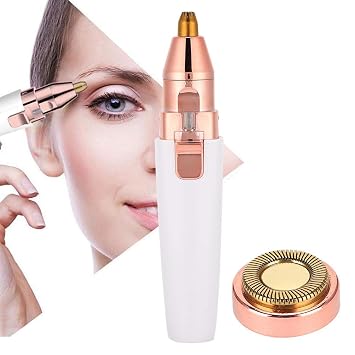 xuuyuu Eyebrow Trimme، مزيل شعر الوجه للنساء، 2 في 1 مزيل شعر الحواجب والشعر غير المؤلم للحواجب والشفاه والأنف والجسم وإزالة شعر الوجه للنساء