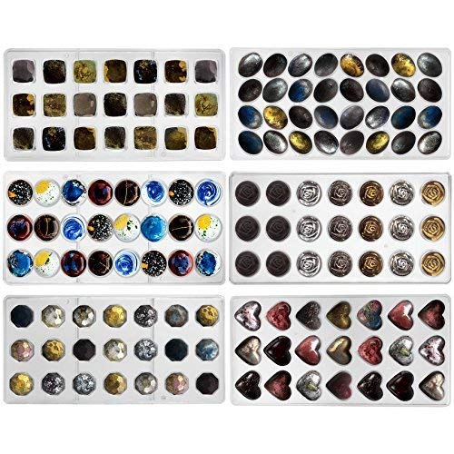 Moules à chocolat rose cœur dôme diamant ovale Musykrafties Lot de 6 en plastique PS