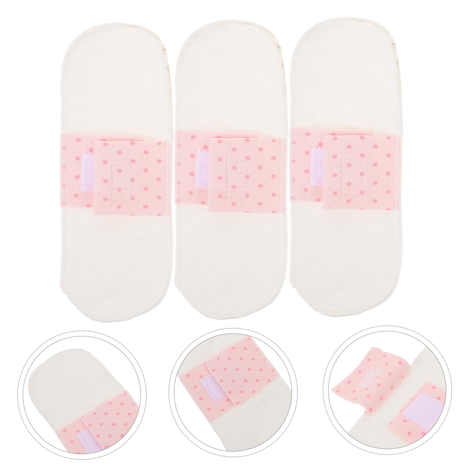 FRCOLOR 12 compresas sanitarias de tela, compresas menstruales lavables, compresas sanitarias para mujeres, compresas sanitarias reutilizables, plantillas lavables, para mujeres menstruales