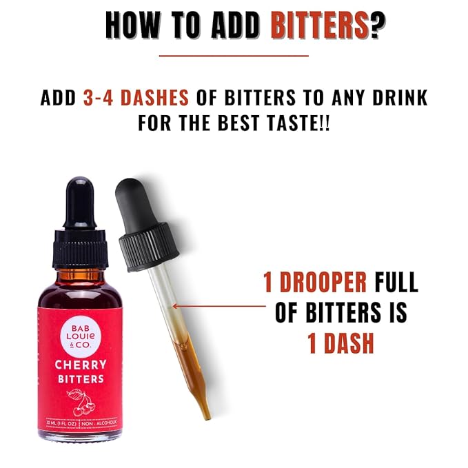 Bab Louie & Co. Cherry Bitters Amargo No Alcohólico para Cócteles 30ml miniatura 6