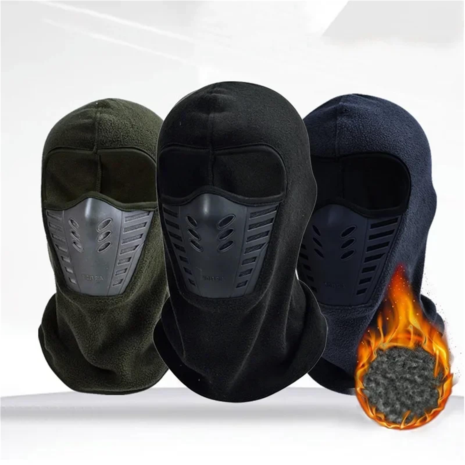 Casquette masquée for ski en plein air, écharpe polaire épaisse, Protection du visage, chapeau chaud coupe-vent, hiver Pour le Ski, le Snowboard