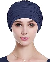 Vista 18 de Alnorm Gorro de quimioterapia, sombrero de viscosa para mujer, turbante para la cabeza para mujer