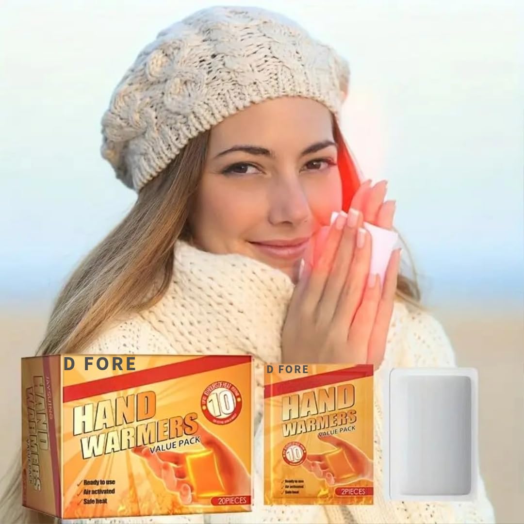 Hand Warmers (Pack of 10 Pcs), Air-Activated Self Heating Body Warmer Patch, Long-Lasting Heat, Safe, Natural & Disposable Heat Packs for Winter, Travel, Camping, Trekking, Outdoor (10 Pair)-image-26