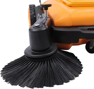 Floor Sweeper Hand-Pushed Sweeper Folding Sweeper Outdoor Hand Push Floor Sweeper with 14.53 Gal Dustbin, 41.34 inch Effective Cleaning 39611ft2 Feet Per Hour